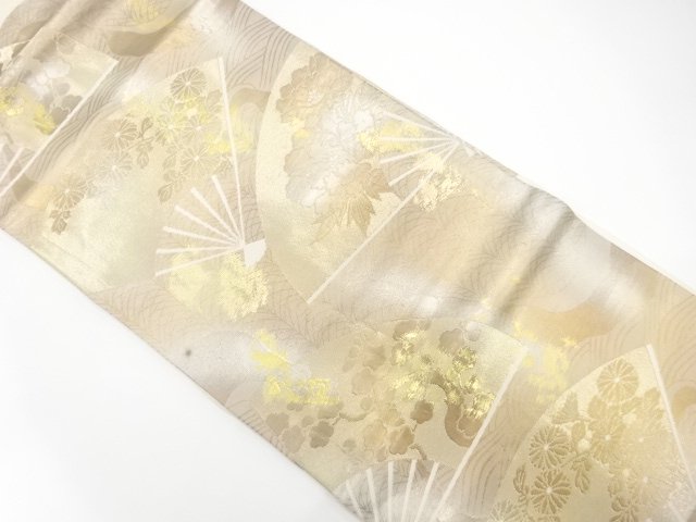 JAPANESE NAGOYA OBI / WOVEN PEONY